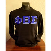 Phi Beta Sigma Black Pocket Chenille Crewneck